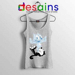 RIP the Cat Felix Funny Sport Grey Tank Top Cartoon Characters