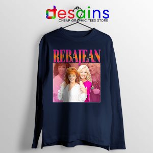 Reba McEntire Vintage Navy Long Sleeve Tee RebaJean 90s