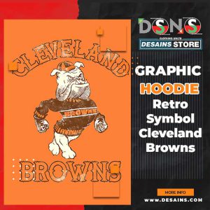 Retro Symbol Cleveland Browns Graphic Hoodie - NFL