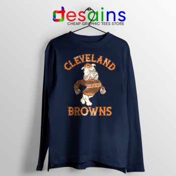 Retro Symbol Cleveland Browns Navy Long Sleeve Tee NFL
