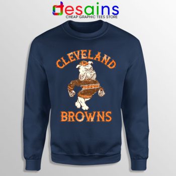 Retro Symbol Cleveland Browns Navy Sweatshirt NFL