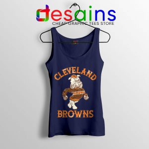 Retro Symbol Cleveland Browns Navy Tank Top NFL