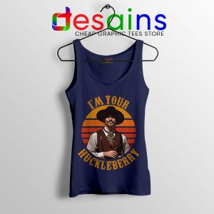 Vintage Your Huckleberry Navy Tank Top Tombstone