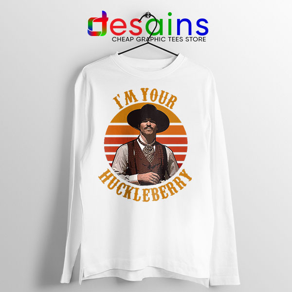 Vintage Your Huckleberry White Long Sleeve Tee Tombstone