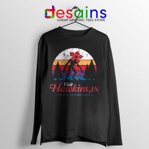 Visit Hawkins Stranger Things Long Sleeve Tee The Upside Down