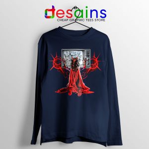 Wanda Scarlet Witch Power Navy Long Sleeve Tee WandaVision