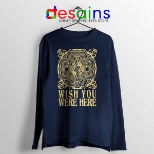 Wish You Were Here Art Navy Long Sleeve Tee Pink Floyd Band