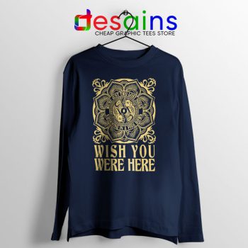 Wish You Were Here Art Navy Long Sleeve Tee Pink Floyd Band