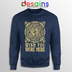 Wish You Were Here Art Navy Sweatshirt Pink Floyd Band