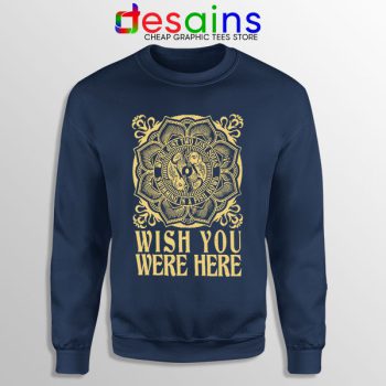 Wish You Were Here Art Navy Sweatshirt Pink Floyd Band