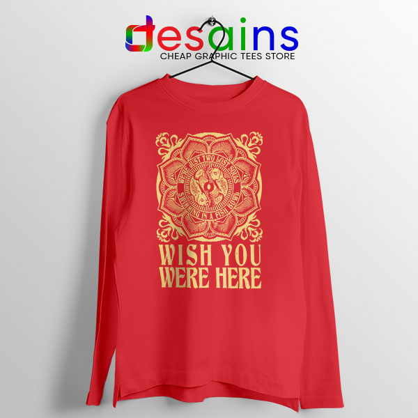 Wish You Were Here Art Red Long Sleeve Tee Pink Floyd Band