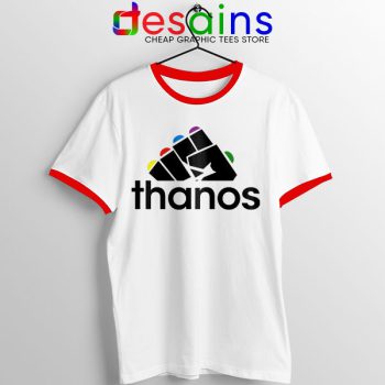 Buy Thanos Infinity Gauntlet Adidas Red Ringer Tee Logo