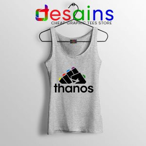 Buy Thanos Infinity Gauntlet Adidas SPort Grey Tank Top Logo 5