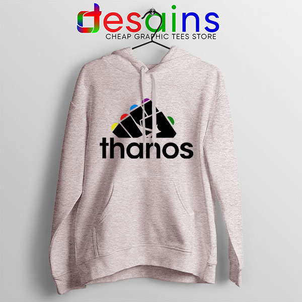 Buy Thanos Infinity Gauntlet Adidas Sport Grey Hoodie Logo