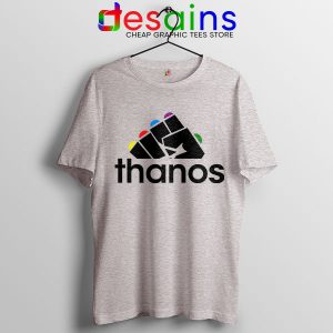 Buy Thanos Infinity Gauntlet Adidas Sport Grey Tshirt Logo