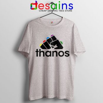 Buy Thanos Infinity Gauntlet Adidas Sport Grey Tshirt Logo