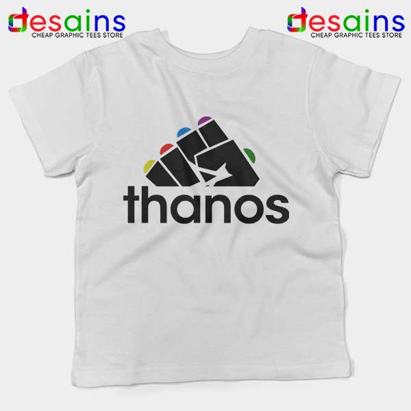 Buy Thanos Infinity Gauntlet Adidas White Kids Tee Logo