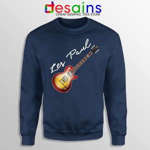 Classic Gibson Les Paul Navy Sweatshirt Guitar Vintage