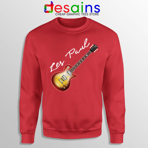 Classic Gibson Les Paul Red Sweatshirt Guitar Vintage