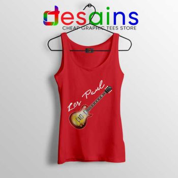Classic Gibson Les Paul Red Tank Top Guitar Vintage