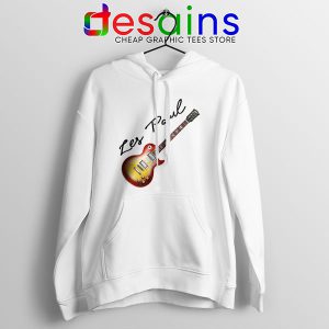 Classic Gibson Les Paul White Hoodie Guitar Vintage