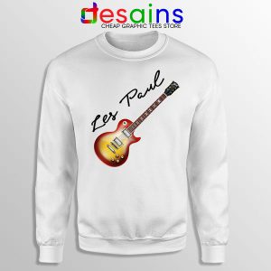 Classic Gibson Les Paul White Sweatshirt Guitar Vintage