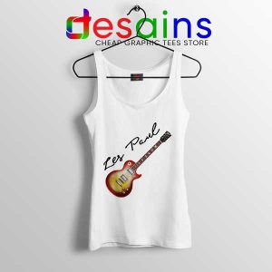 Classic Gibson Les Paul White Tank Top Guitar Vintage