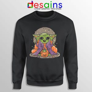 Funny Pumpkin Baby Yoda Halloween Sweatshirt