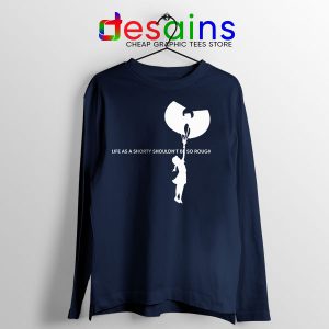 Girl With Cream Wu Tang Navy Long Sleeve Tee Life As A Shorty