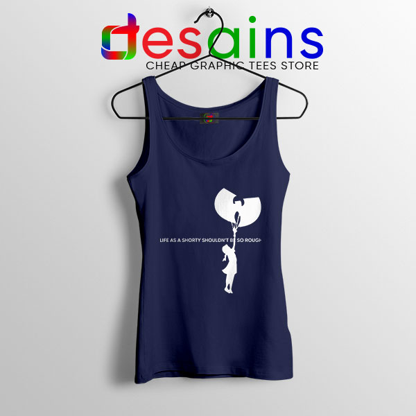 Girl With Cream Wu Tang Navy Tank Top Life As A Shorty