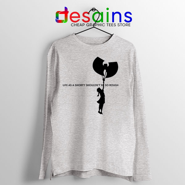 Girl With Cream Wu Tang Sport Grey Long Sleeve Tee Life As A Shorty