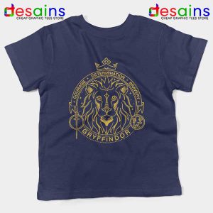 Houses of Hogwarts Lion Navy Kids Tee Gryffindor Logo