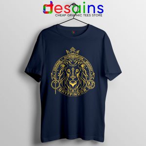 Houses of Hogwarts Lion Navy Tshirt Gryffindor