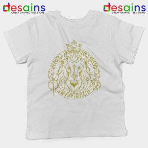 Houses of Hogwarts Lion White Kids Tee Gryffindor Logo