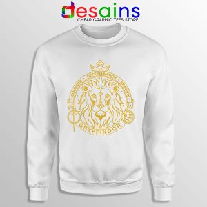 Houses of Hogwarts Lion White Sweatshirt Gryffindor