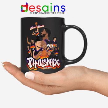 Phoenix Suns Roster Art Black Mug New Season