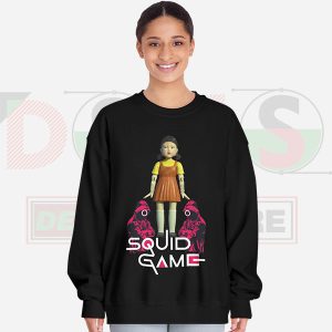 Red Light Green Light Doll Sweatshirt Black