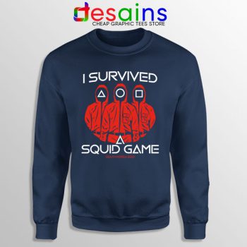 Squid Game Survivor Navy Sweatshirt Childrens Games