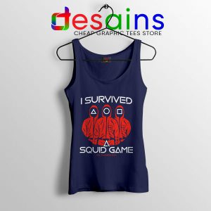 Squid Game Survivor Navy Tank Top Childrens Games