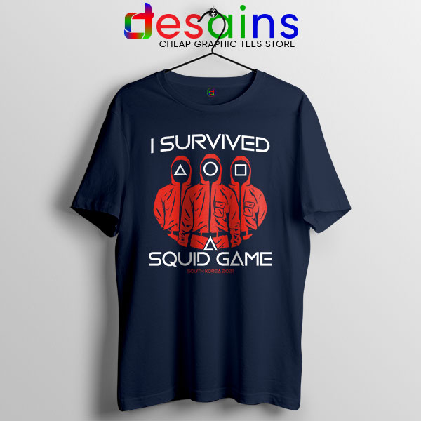 Squid Game Survivor Navy Tshirt Childrens Games