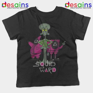 Squidward Squid Game Meme Black Kids Tee SpongeBob