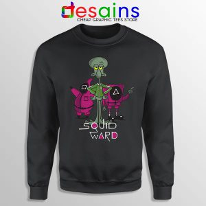 Squidward Squid Game Meme Face Black Sweatshirt Funny