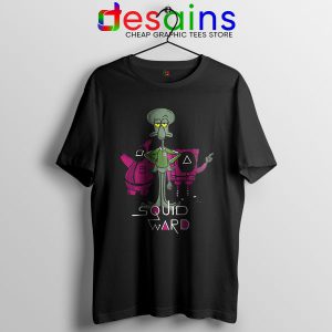 Squidward Squid Game Meme Face Black Tshirt Funny