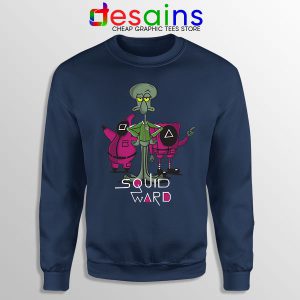 Squidward Squid Game Meme Face Navy Sweatshirt Funny