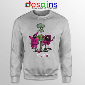 Squidward Squid Game Meme Face Sport Grey Sweatshirt Funny