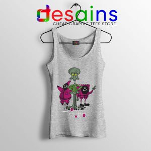 Squidward Squid Game Meme Face Sport Grey Tank Top