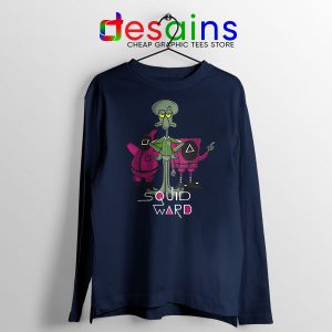 Squidward Squid Game Navy Long Sleeve Tee Funny