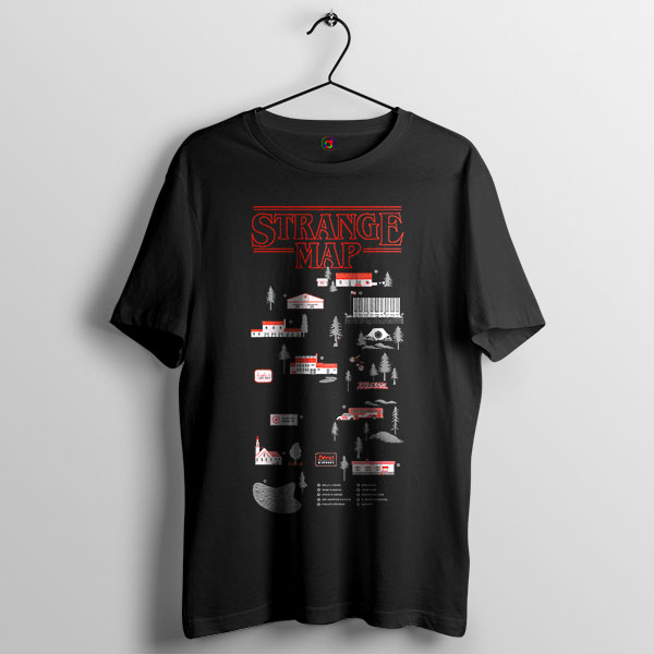 Stranger Things 4 Map Tshirt Hawkins Merch - DESAINS STORE