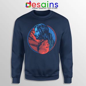 The Choice Matrix 4 Navy Sweatshirt Keanu Reeves