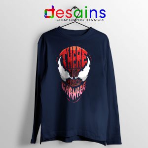 There is Only Carnage Navy Long Sleeve Tee Symbiote Comics